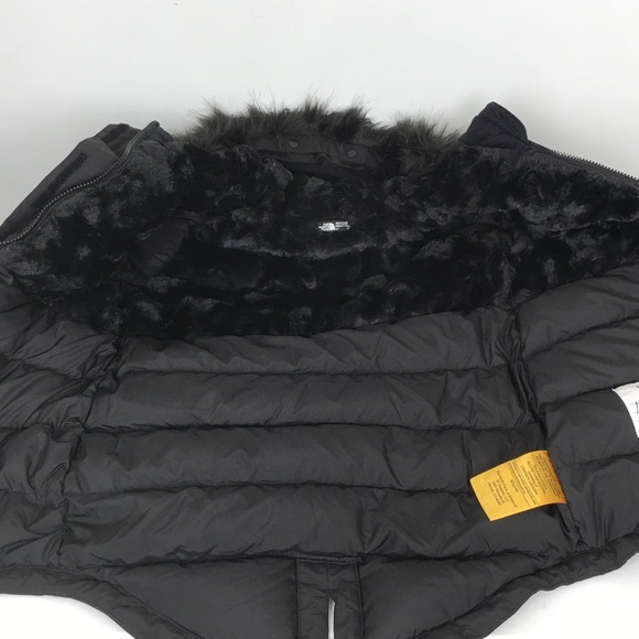 The North Face Girls’ Arctic Swirl Parka Black Down Puffer Winter Coat Sz S 7/8 - Picture 12 of 16